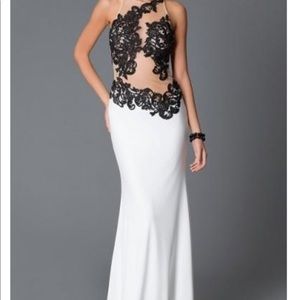 Black and White Laced Gown
